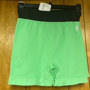 NWT Free People Stretch Shorts Sz M/l in Lime Green